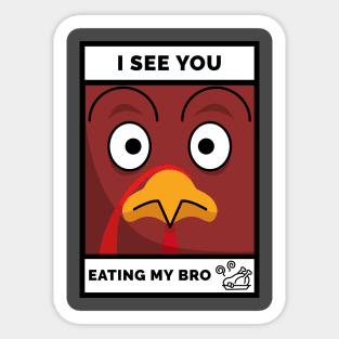 Funny Chicken deisgn for Thanksgiving Sticker